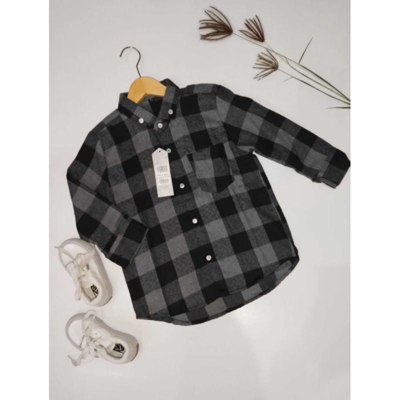 KEMEJA Boys' FLANNEL SHIRT LONG SLEEVES AGES 5 - 12 YEARS CHILDREN'S CLOTHING