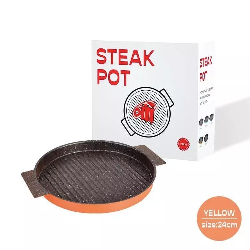 Steak Pot contains 2 pcs 22cm 24cm Grillpan Beef Chicken Griller Wholesale