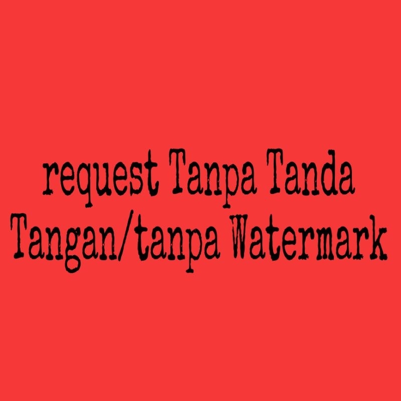 Special request