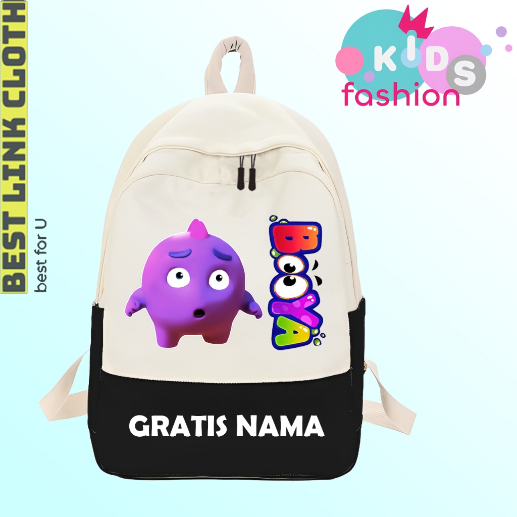 Zu Booya Cartoon TV Kids Indonesia School Backpack FREE Name