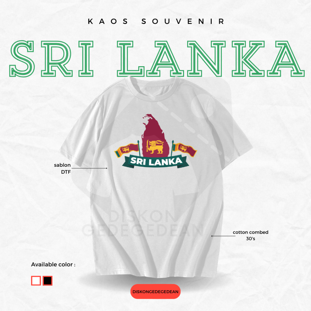 Diskongedean T-Shirt Souvenir Sri Lanka T-Shirt By Colombbo Sri Jayawardenapura Kotte Adult Children Type 7