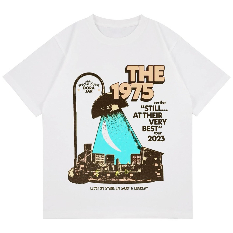 The 1975 LIVE STAGE VINTAGE BAND T-Shirt | T-shirt WHITE PREMIUM 24s | The 1975 BAND Shirt