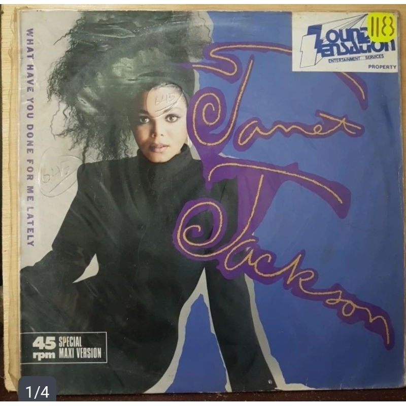 HITAM Vinyl Single DJ 12 inch Janet Jackson Vinyl - What Have You Done For Me Lately