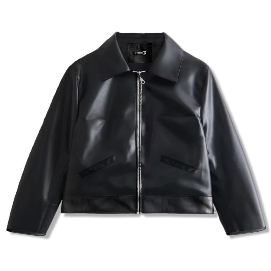 Dhozen Women's Viena Crop Leather Jacket