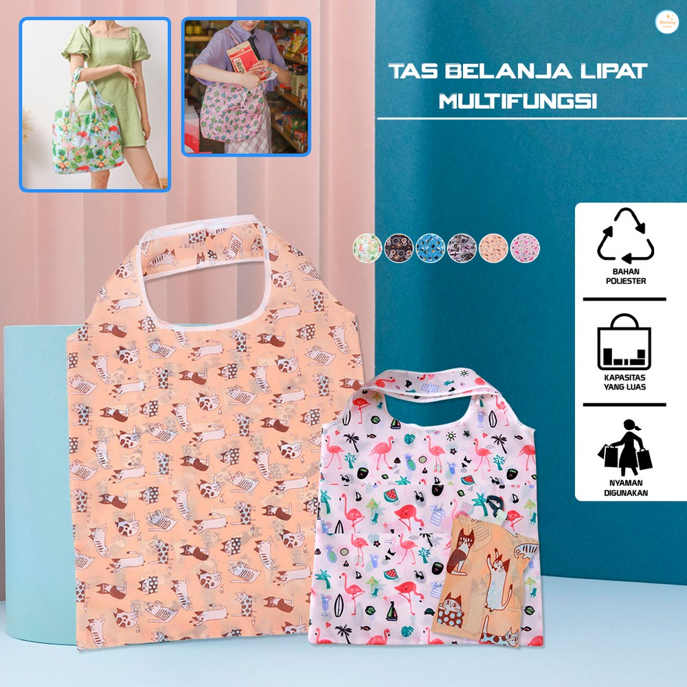 Character Folding Shopping Bag Multipurpose Reusable Shopping Bag/Eco-Friendly Shopping Bag Souvenir Folding Bag