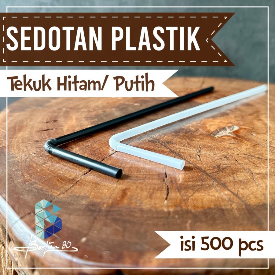 HITAM PUTIH Bending straw/bent plastic straw/black straw/white straw/bent straw/flexible straw