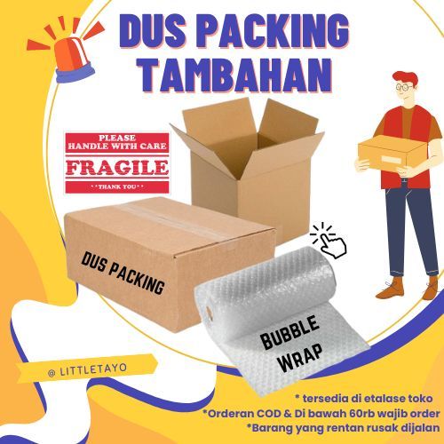PACKING BOX PACKING BOX ADDITIONAL PACKAGING CARDBOARD BUBBLE WRAP PROTECTOR FRAGILE PACKAGE SAFETY