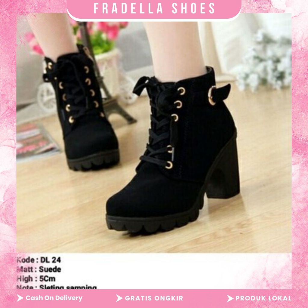 FRADELLA21 - WOMEN'S SUEDE BOOTS WITH ZIPPER, THICK, ANTI-SLIP, DL 24