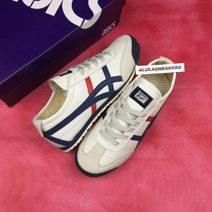 Onisuka Tiger Mexico 66 Men's and Women's Flat Sneakers Synthetic Leather Premium Laces