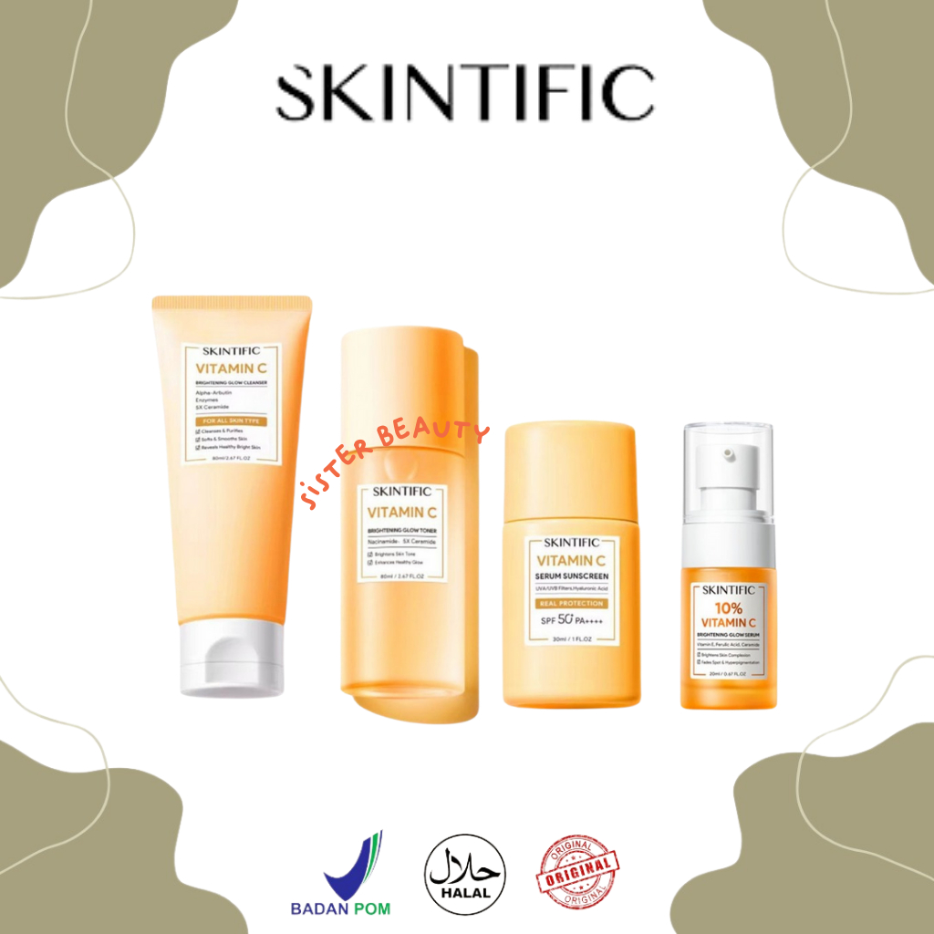 Sisterbeauty - Skintific 10% Vitamin C Brightening Glow Series | Sunscreen | Serum | Toner | Cleanser