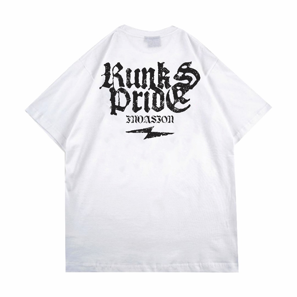 LOKAL Runks PRIDE RIOT WHITE Tshirt Kaos Distro Local Brand Original Clothing Quality Clothing For Men And Women