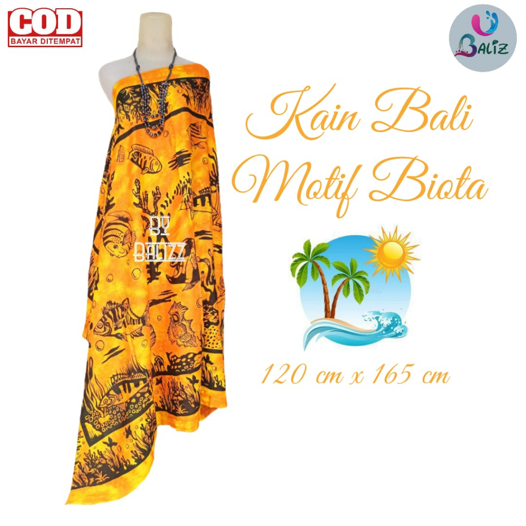 KATUN Bali Beach Cloth - New Standard Aquarium Motif Bali Cloth - BalizzMode Beach Sarong - Bali Sarong - Beach Cloth - Japanese Cotton Cloth - Cloth for Wall Decoration - Cloth for Car Ceilings, Truc