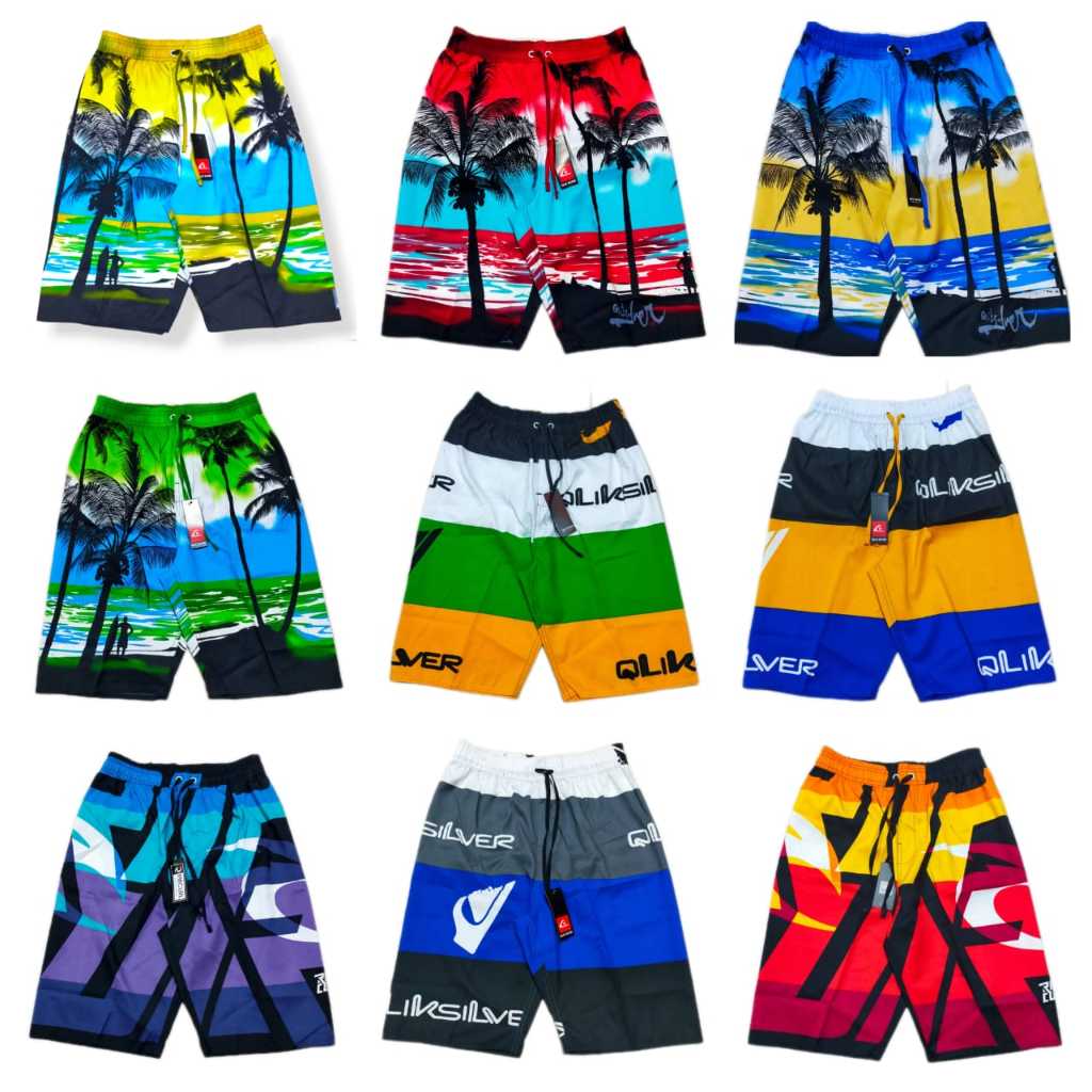 QIKSILVER HAWAII SURFING SHORT BEACH PANTS, COOL AND SPORTY MATERIAL, BEST & AB46-SPORT