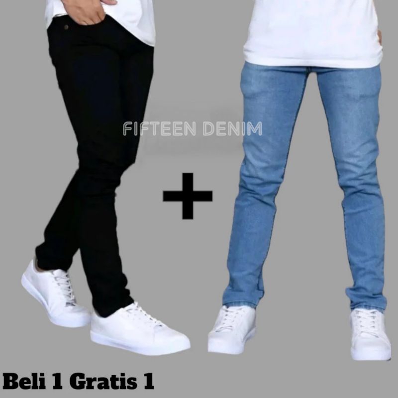 Buy 1 Get 1 Free Men's Slimfit Jeans, Stretchy Material, Premium Soft Jeans, Stretch Men's Pencil Jeans