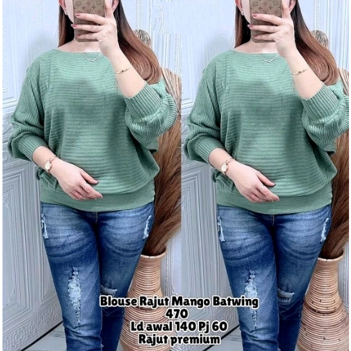 JUMBO BATWING PREMIUM KNIT BLOUSE
