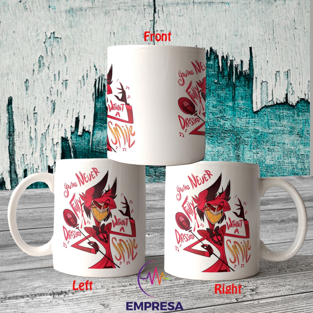 Hasbin Hotel Alastor Animated Musical Comedy Mug Coffee Tote Bag and Bottle Gift