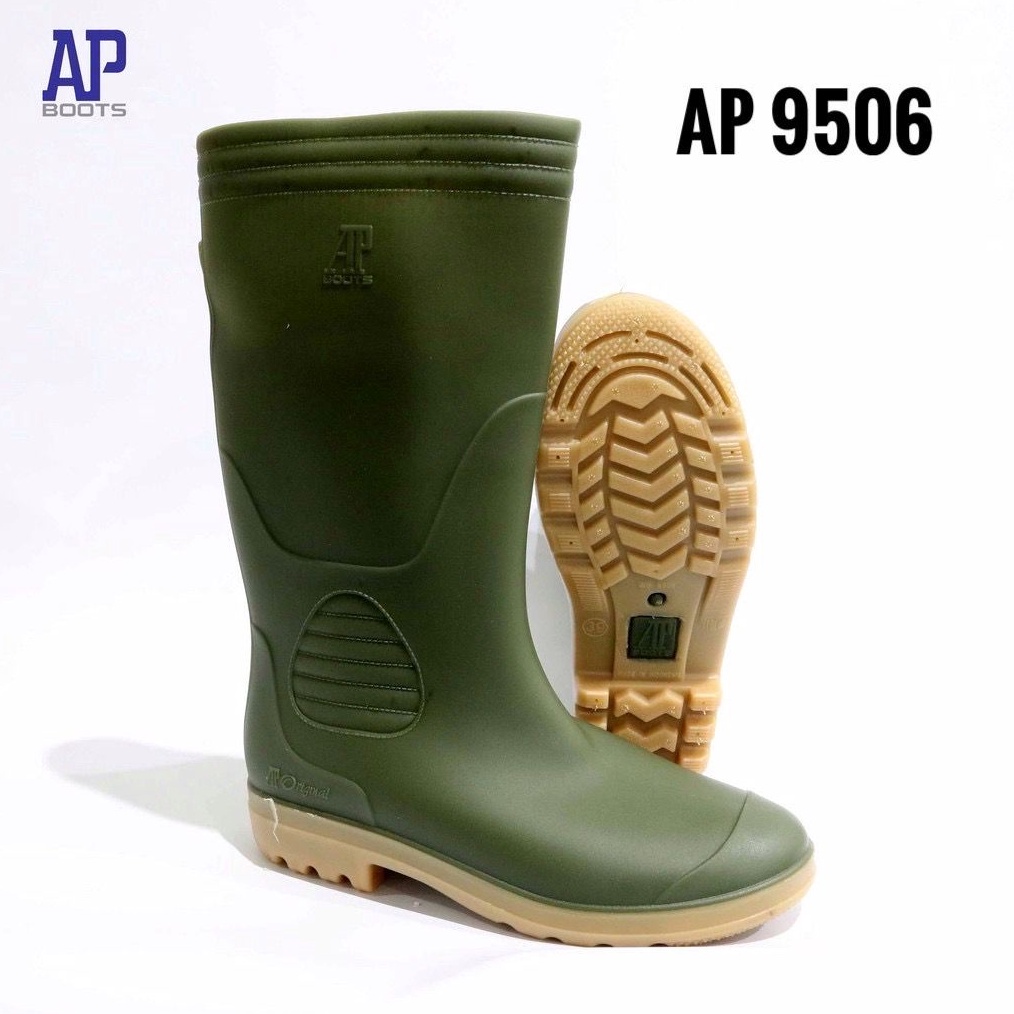 HIJAU Ap boots ORCA 956 Green Shoes AP boots ORCA anti Rain anti Flood Rubber Shoes Farmers Garden Project ART B9V5