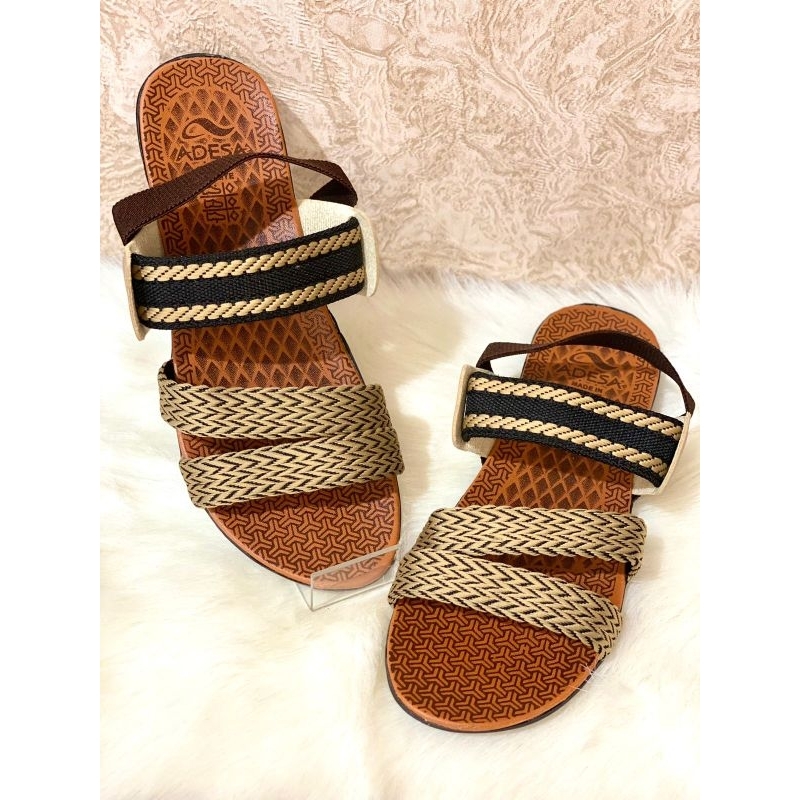 Women's Elastic Back Strap Let Sandals Turkish Knitted Slippers Sakura Mountain Sandals