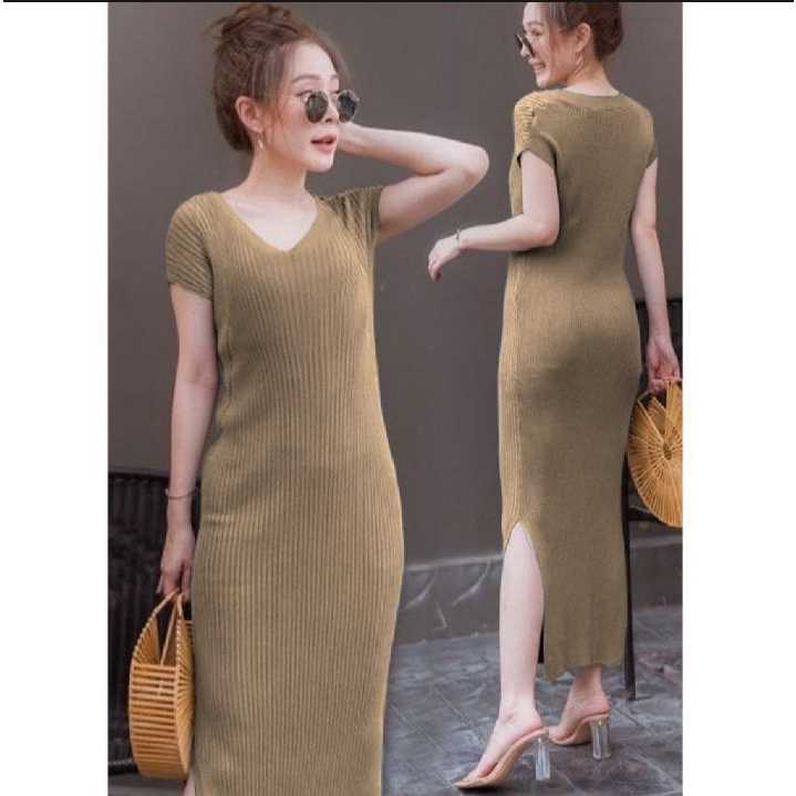 Sindehau Knitted Dress | Women's Long Knit Dress | Women's Inner Span Dress