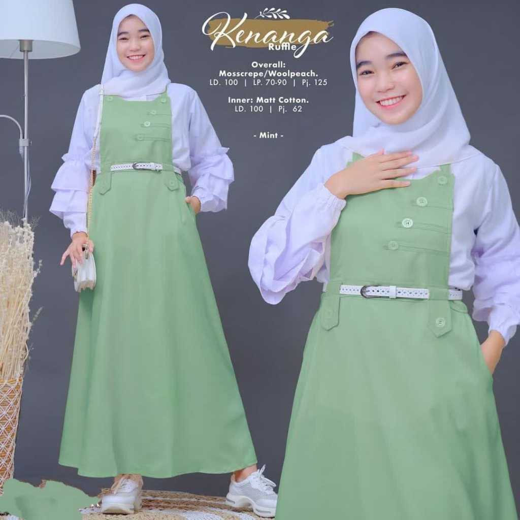 LATEST KENANGA OVERALL / CURRENT OVERALL SKIRT / LATEST WOMEN'S CLOTHING SET / PLAIN OVERALL SET