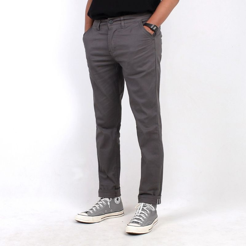Slimfit long Chino pants, size 27-38,, black, Moca