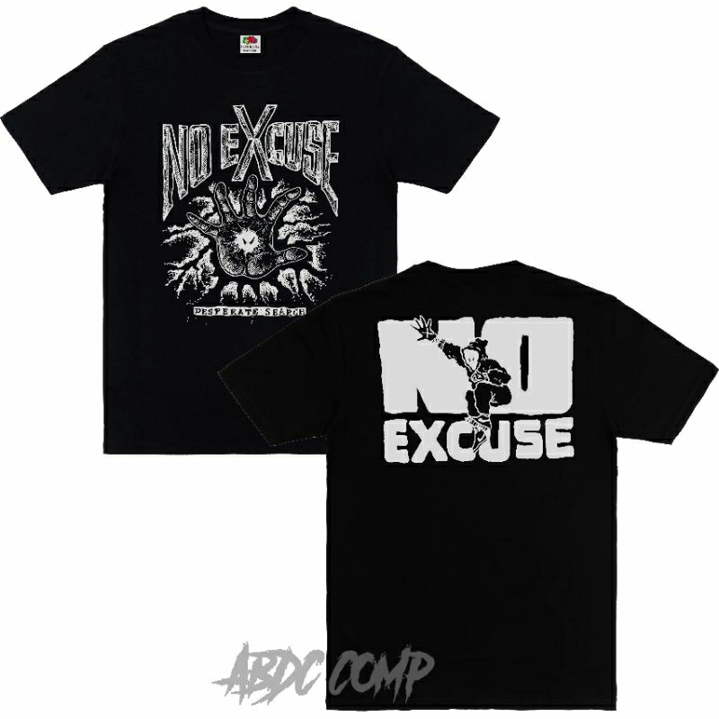 T-shirt Punk Band No Excuse - Desperate Search/Kaos Punk Band Hardcore Heavy Metal Deathcore