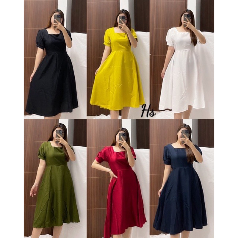 New Korean Latest Casual Dress Plain Dress NEW LORRA DRESS / WOMEN'S DRESS