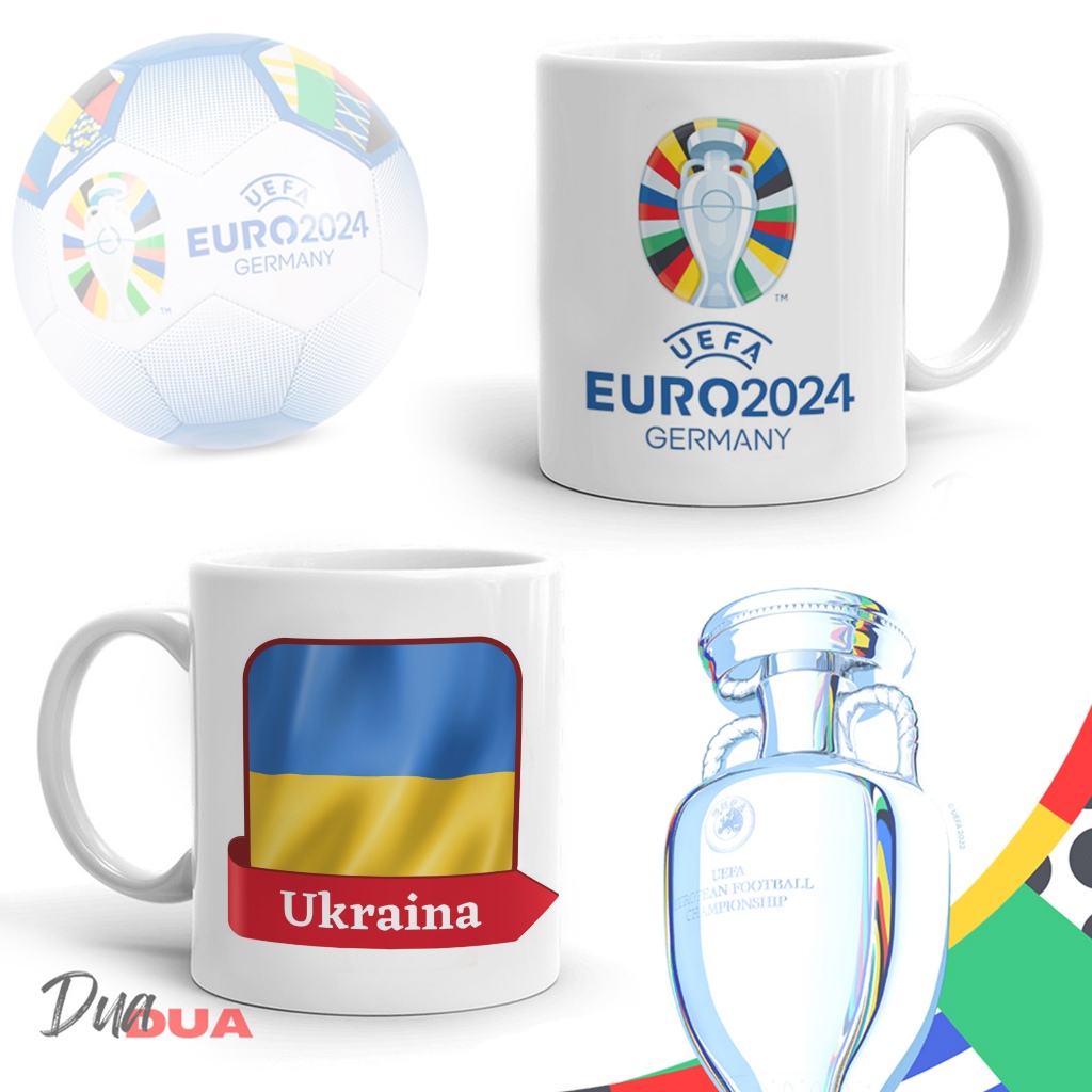 Euro 2024 Cup Mug Ukraine Flag Euro 2024 Ukraine Souvenir