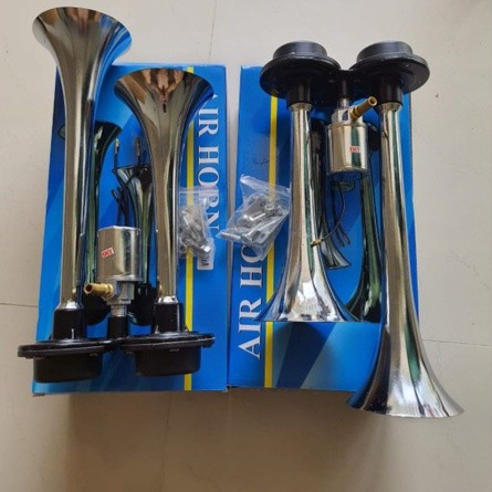 Hino Trumpet 2 Horn Air Horn 12V/ 24V Embossed Membrane for Cars and Trucks with Wind Truck Horn Kereta Kuat Bunyi