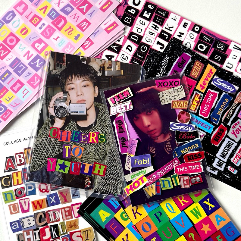 MAGAZINE COLLAGE & RANSOM ALPHABET STICKER by RATTLED STUDIO - Burn Book pop abc MAGAZINE Letter Sticker - Pink Barbie - DECO STICKER - KPOP PHOTOCARD DECORATION STICKER JOURNALING/ JOURNALIST/