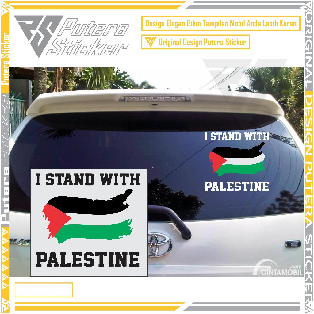 CAHAYA Cutting Palestinian Stickers For Motorcycles, Helmets, Etc. Can Light Up When Exposed To Light I STAND WITH PALESTINE