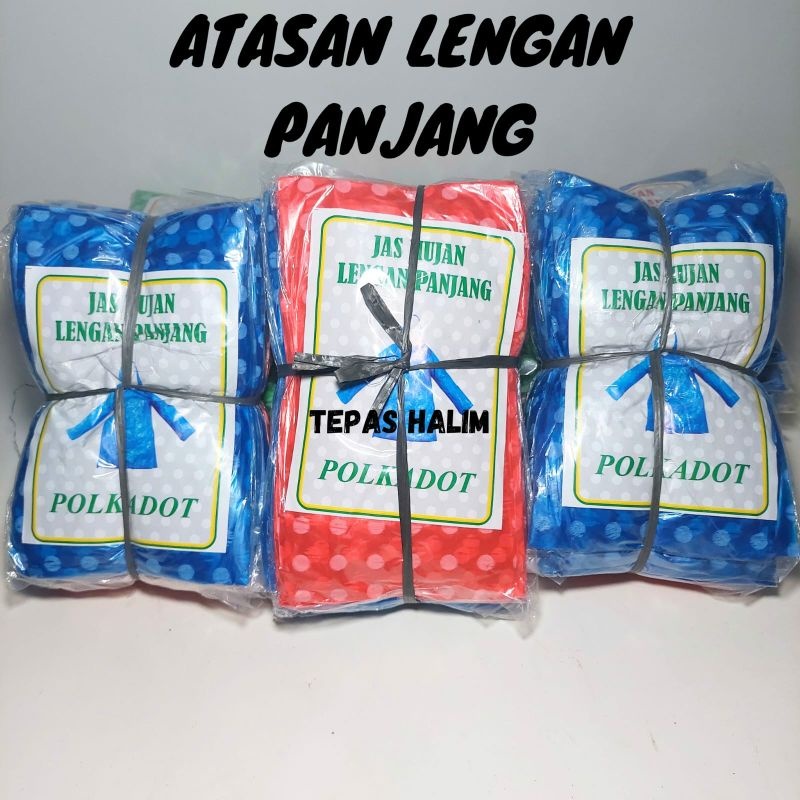 Thick Plastic Raincoat Men Women Long Sleeve Poncho Model 1 Dozen Contents Made In Indonesia