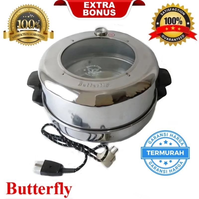 Butterfly Electric Round Oven 800watt Aluminum Premium Baking Pan Electric Oven