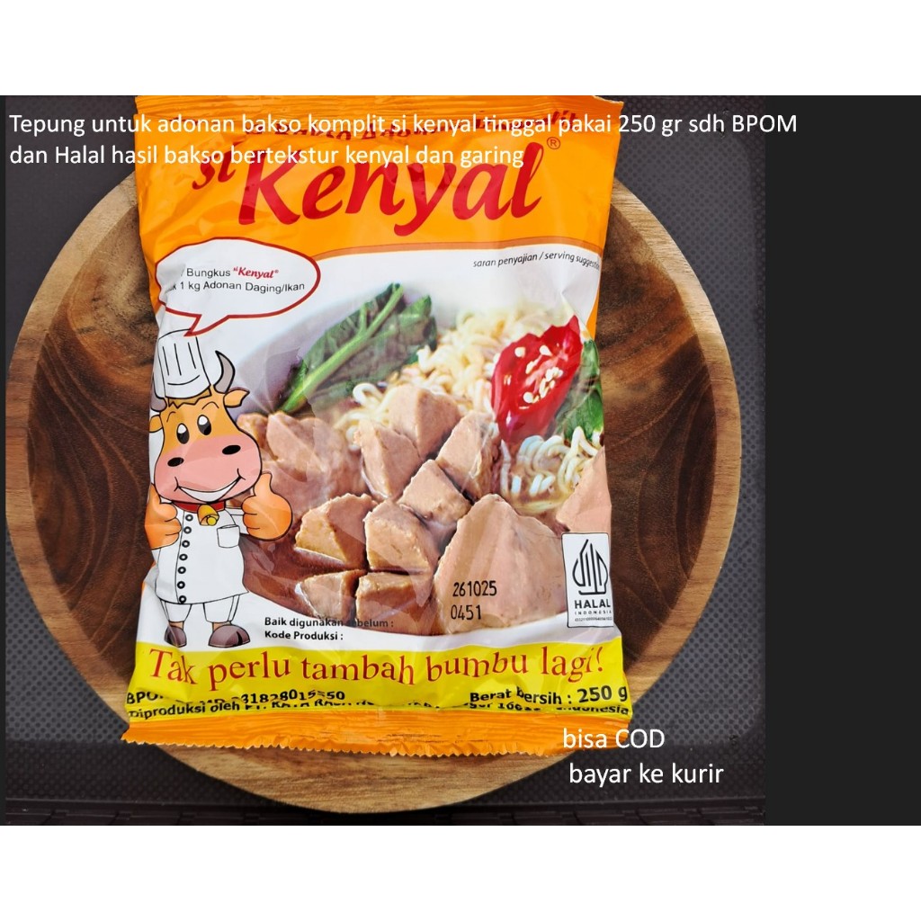 Flour for meatball dough complete with chewy, just use 250 gr, BPOM and Halal, the result of the meatballs with a chewy and crisp texture