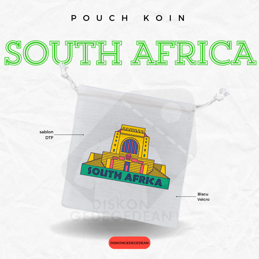 Diskongedean Pouch Coin Wallet Souvenir South Africa Coin Wallet By Southern Africa Material Type 1