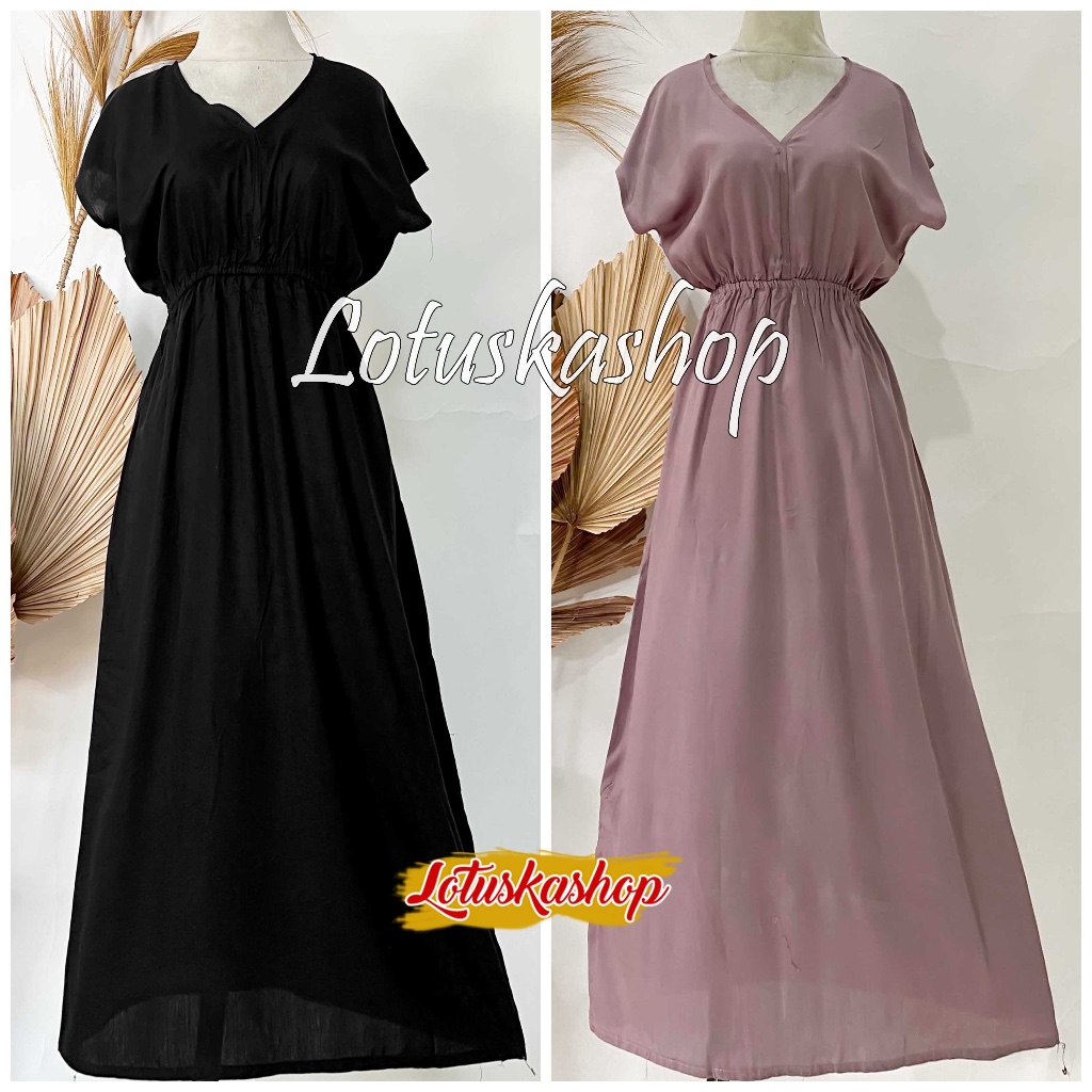 Manohara Plain Long Balinese Dress