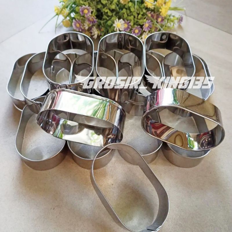 12pcs Oval Bread Ring 10/9/8/7/6cm Hotdog Ring Cutter Stainles Cake Mold Cake Bakery Oval Bread Ring Hotdog Ring Cutter Cake 15x5cm Oval Oval Cookie Cutter