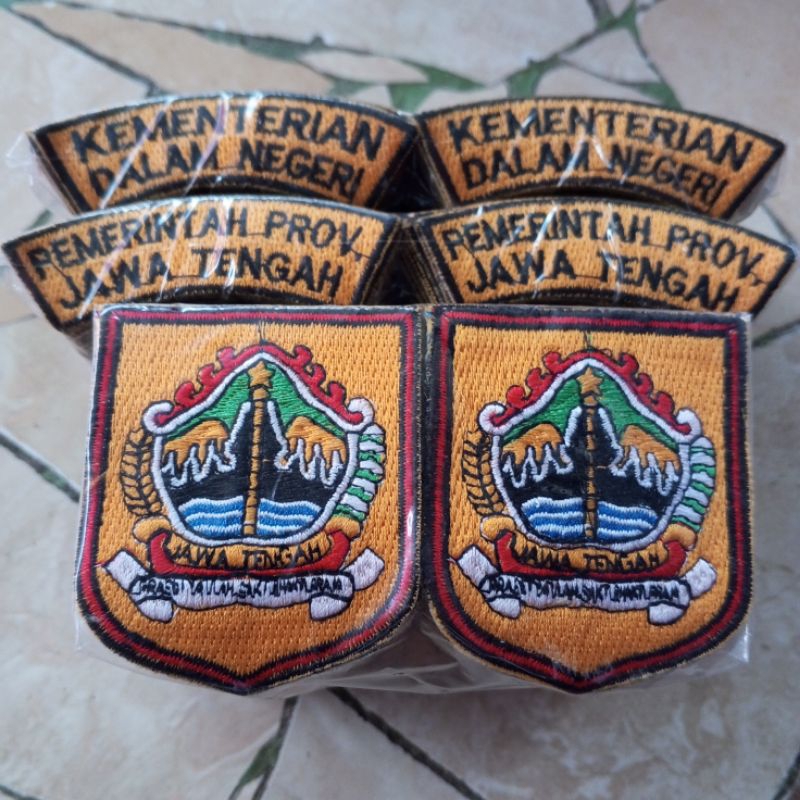 Bet Logo (100 Pieces) Central Java PROV Government And Ministry Of Home Affairs Embroidery