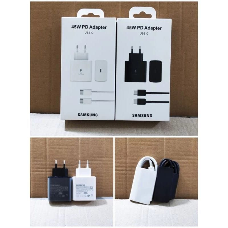 Charger samsung C to C Big Shell support fast charging 45w (1set+ Cable)