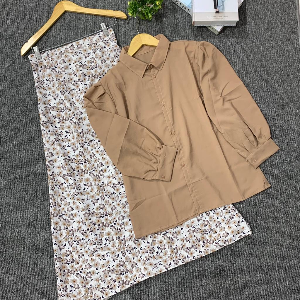 WOMEN'S CLOTHING ONE SET 2IN1 BLOUSE MOTIF PLAIN SHIRT WOMEN AUDREY PLAIN SKIRT MOTIF SKIRT ONE SET PAKAYAN 1 SET WOMEN'S COOL VINTAGE FORMAL PAKAYAN MOTIF SKIRT WOMEN'S PAKAYAN