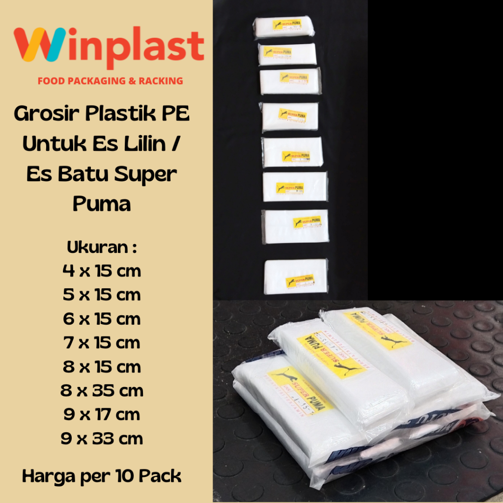 LILIN Wholesale Ice Lolly Plastic / Mambo Ice Plastic / Ice Cube Plastic / Ganefo Ice Plastic / Long Ice Plastic / PE Plastic Sambal & Coconut Milk per 10 pack
