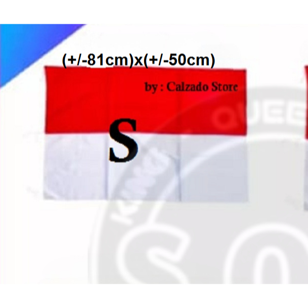 PUTIH MERAH Small Size Cloth Red And White Flag