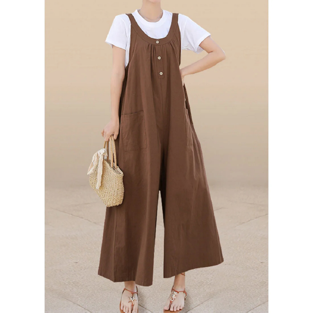 Akira Overall Jumpsuit Women's Pants Korean Style Loose Jumpsuit Jumbo Long Cigarette Material