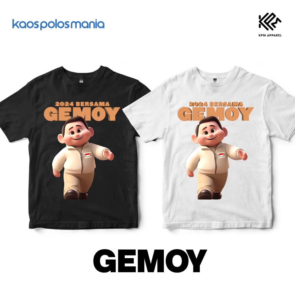 Kpm Apparel Viral Gemoy Pak Probowo President 2024 T-Shirt Soft Premium 30s Material