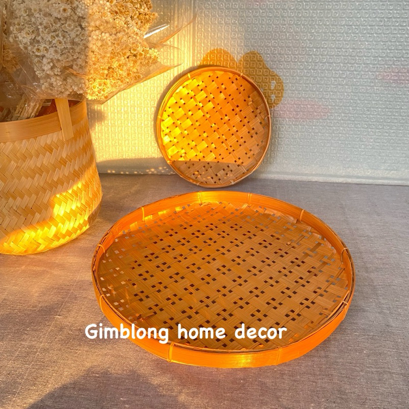 Round Bamboo Plate | Round Bamboo Basket Plate