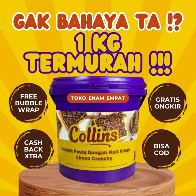Live JATIM MOST SALE PRICES COLLINS CHOCO CRUNCHY 1KG 1 KILO KG ORIGINAL FACTORY PACKAGING ORIGINAL PAIL BUCKET CHOCOLATE CHOCOLATE CHOCOLATE CHOCOLATE CHOCOLATE CHOCOLATE CHOCOLATE CRISPY KRISPI MALT KRIUK JAMIS DELICIOUS SWEET CHILDREN LIKE SNACK BREAD