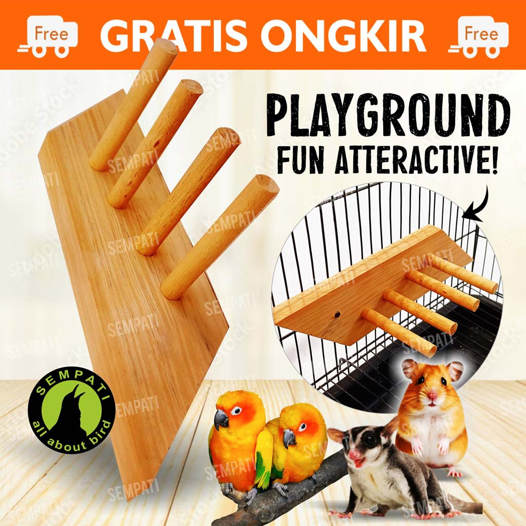 KAYU Wooden RAILING Toy LOVEBIRD Parrot Parrot Parakeet Toy HAMSTER SUGAR GLIDER SG TKRLN
