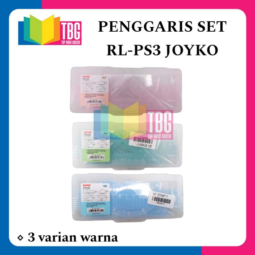 1 SET (4 PCS) RULER SET RL-PS3 JOYKO / RULER SET PLASTIC RULER SET