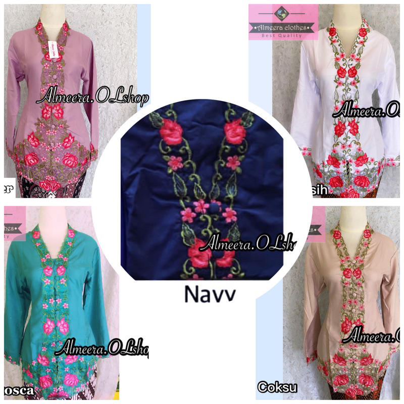 4L 5L colored embroidered encim kebaya