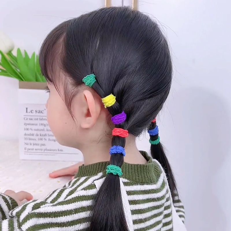 50PCS Girls' Hair Ties Imported Rubber PonyTail Korean Style